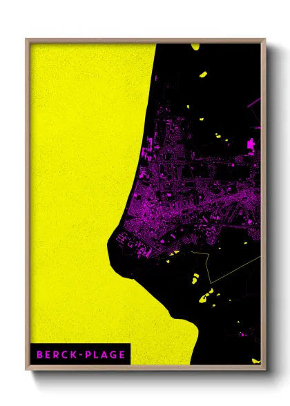 Une affiche de carte sur Berck-Plage