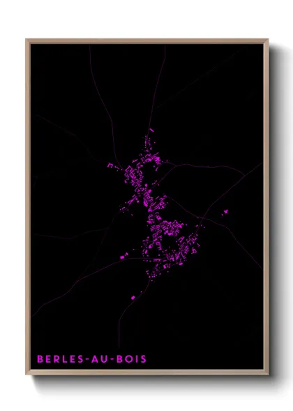 Une affiche de carte sur Berles-au-Bois