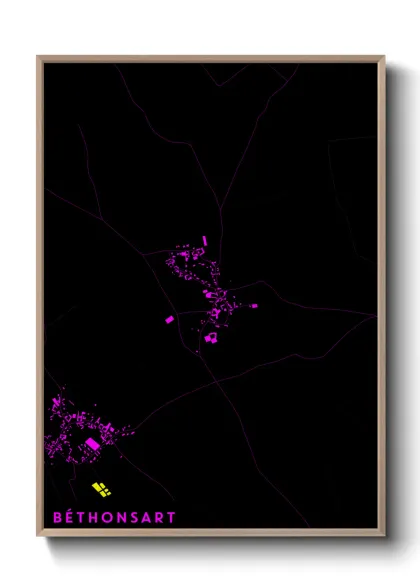 Une affiche de carte sur Béthonsart