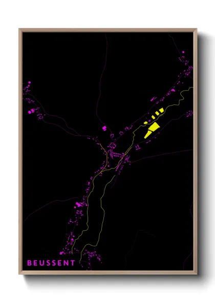 Une affiche de carte sur Beussent