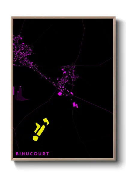 Une affiche de carte sur Bihucourt