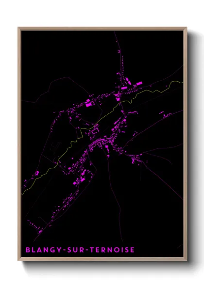 Une affiche de carte sur Blangy-sur-Ternoise