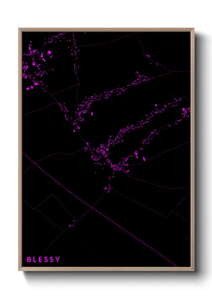 Une affiche de carte sur Blessy