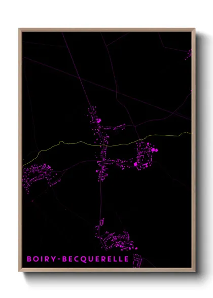 Une affiche de carte sur Boiry-Becquerelle