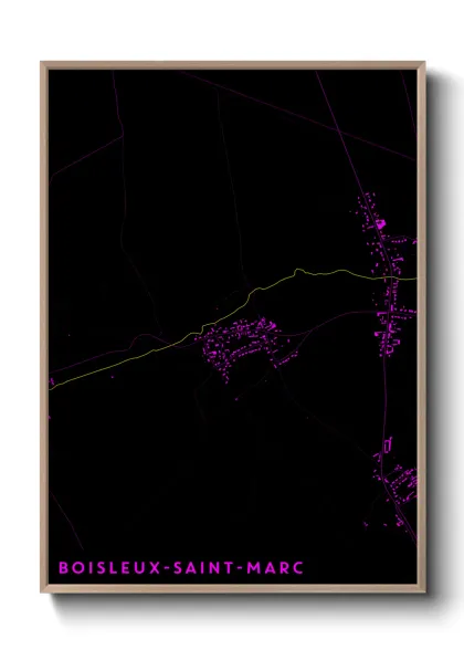 Une affiche de carte sur Boisleux-Saint-Marc