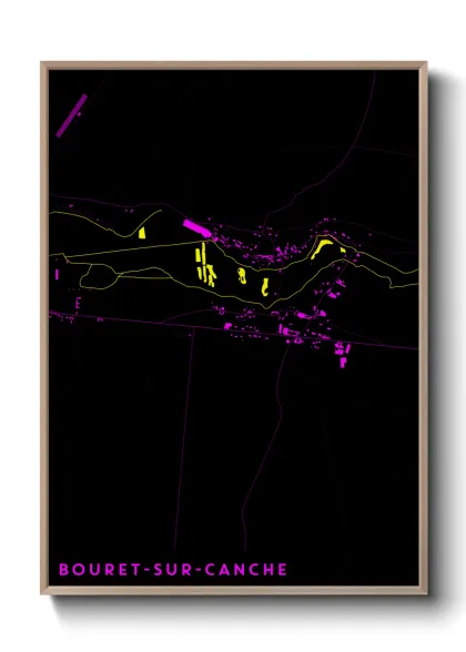 Une affiche de carte sur Bouret-sur-Canche