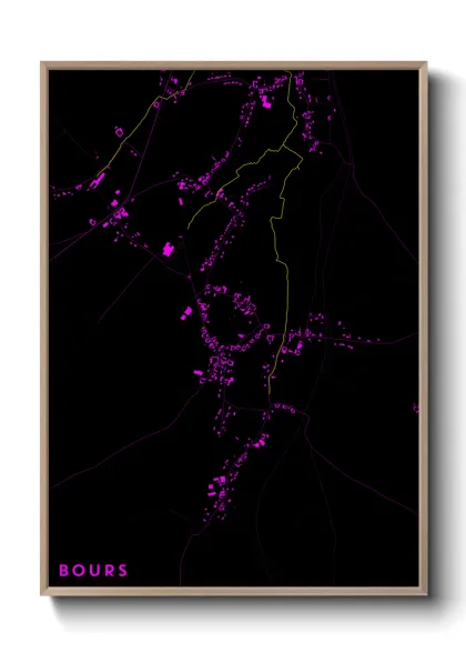 Une affiche de carte sur Bours