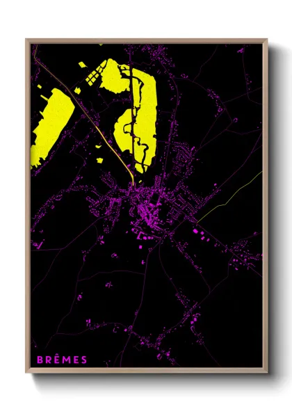 Une affiche de carte sur Brêmes