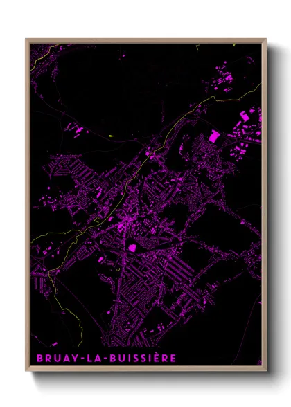 Une affiche de carte sur Bruay-la-Buissière