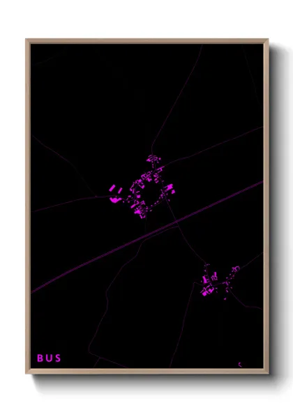 Une affiche de carte sur Bus