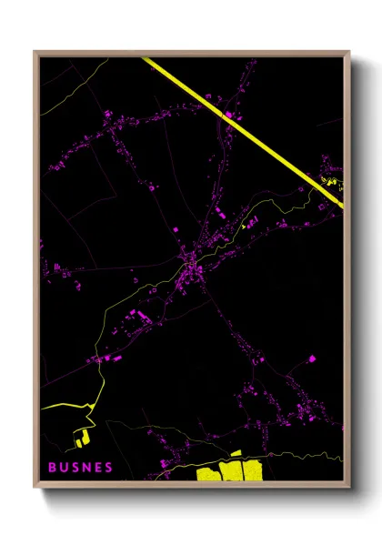 Une affiche de carte sur Busnes