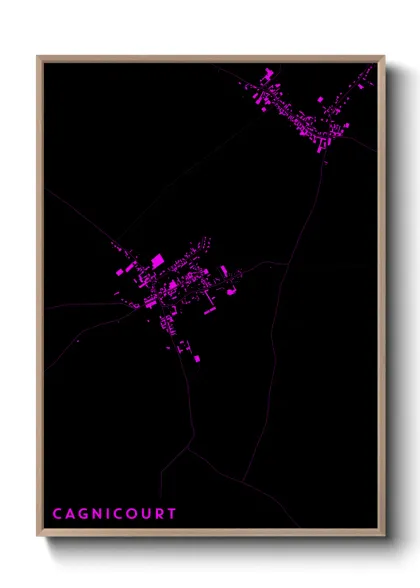 Une affiche de carte sur Cagnicourt