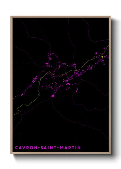 Une affiche de carte sur Cavron-Saint-Martin