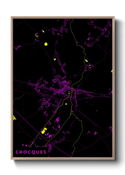 Une affiche de carte sur Chocques