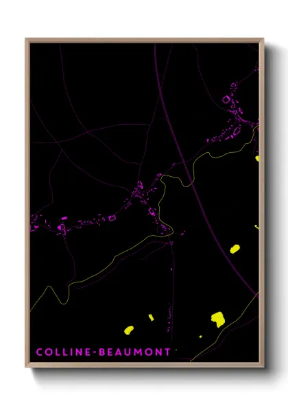 Une affiche de carte sur Colline-Beaumont