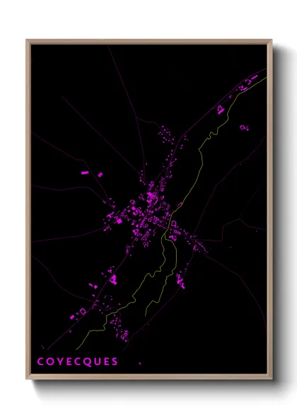 Une affiche de carte sur Coyecques