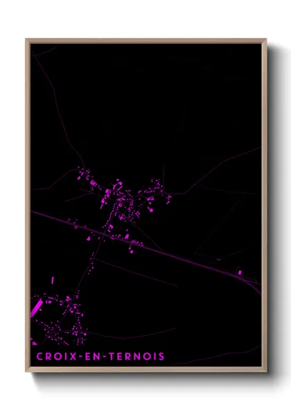 Une affiche de carte sur Croix-en-Ternois