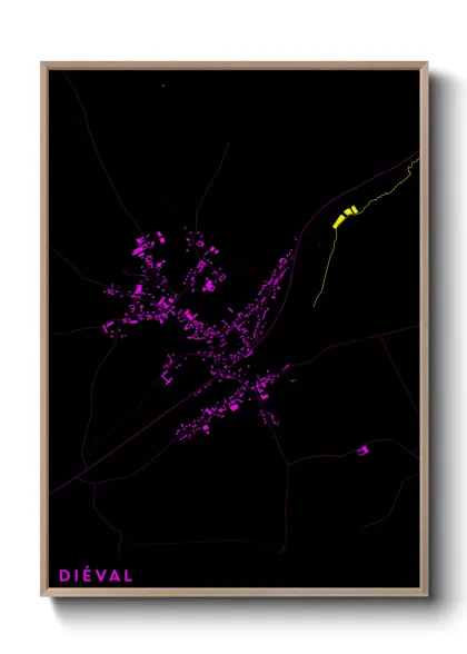 Une affiche de carte sur Diéval