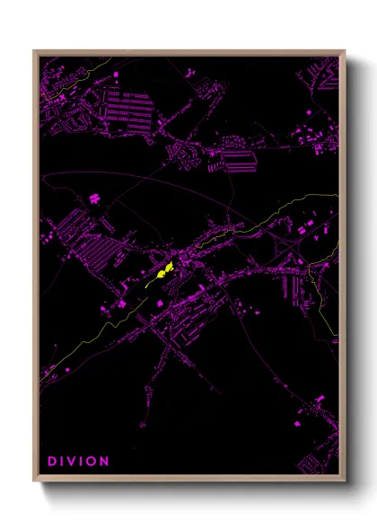Une affiche de carte sur Divion