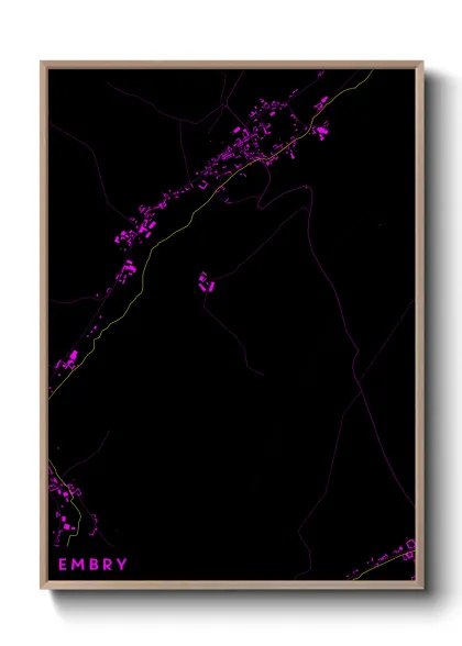 Une affiche de carte sur Embry