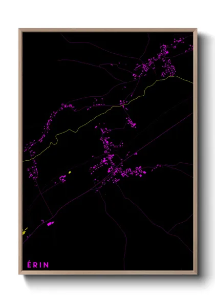 Une affiche de carte sur Érin
