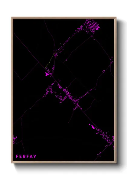 Une affiche de carte sur Ferfay