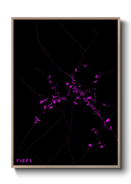 Une affiche de carte sur Fiefs