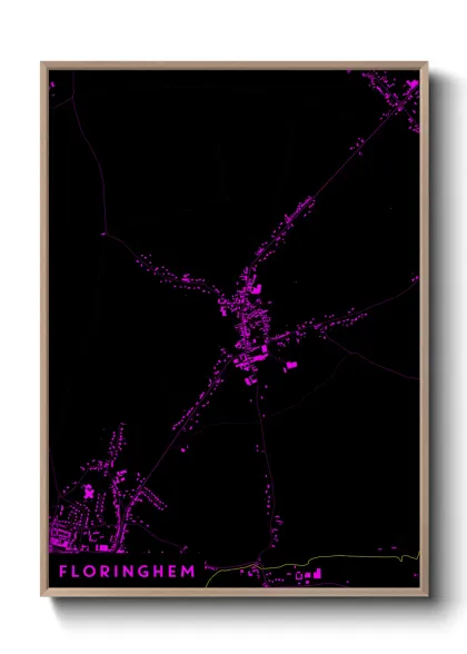 Une affiche de carte sur Floringhem