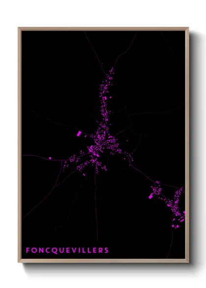 Une affiche de carte sur Foncquevillers