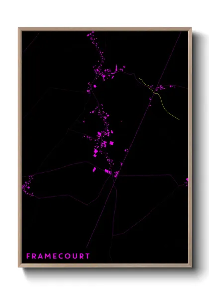 Une affiche de carte sur Framecourt