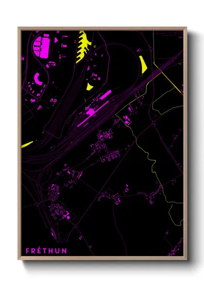 Une affiche de carte sur Fréthun