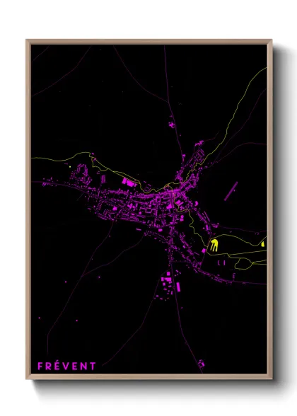 Une affiche de carte sur Frévent