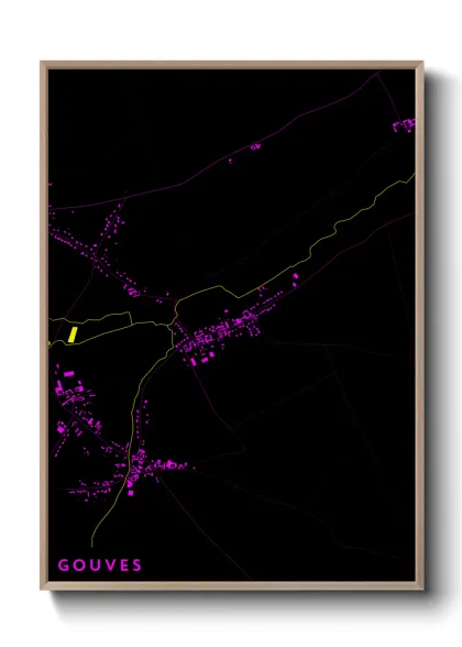 Une affiche de carte sur Gouves