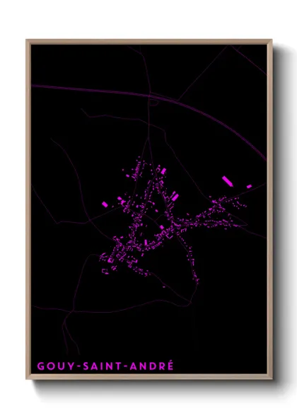 Une affiche de carte sur Gouy-Saint-André