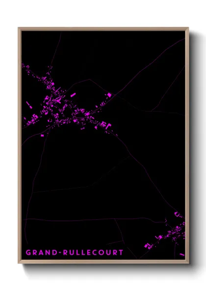 Une affiche de carte sur Grand-Rullecourt
