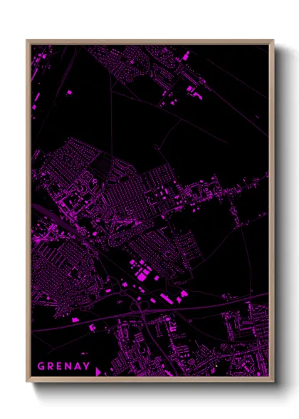 Une affiche de carte sur Grenay