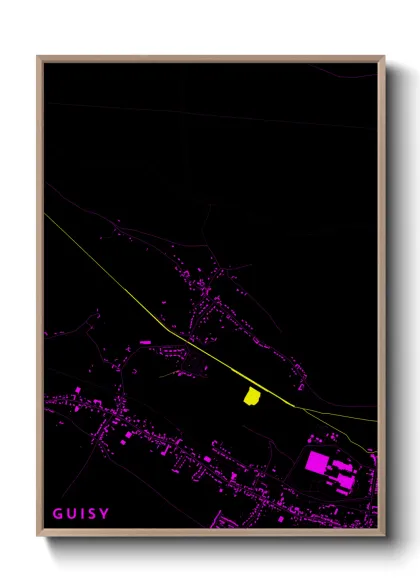 Une affiche de carte sur Guisy