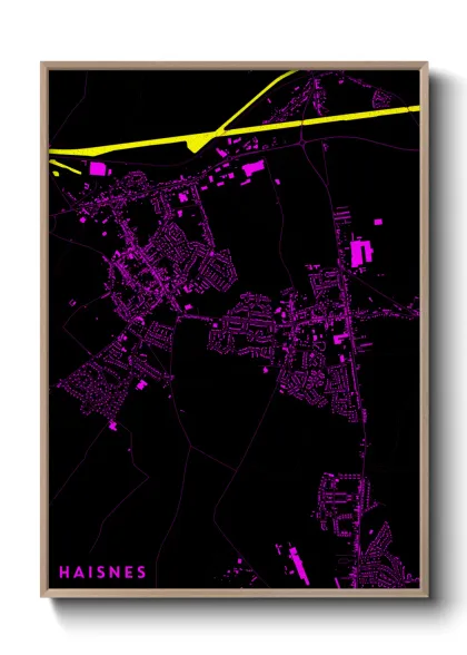 Une affiche de carte sur Haisnes