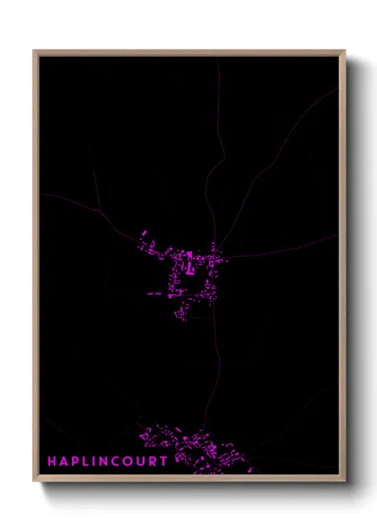 Une affiche de carte sur Haplincourt