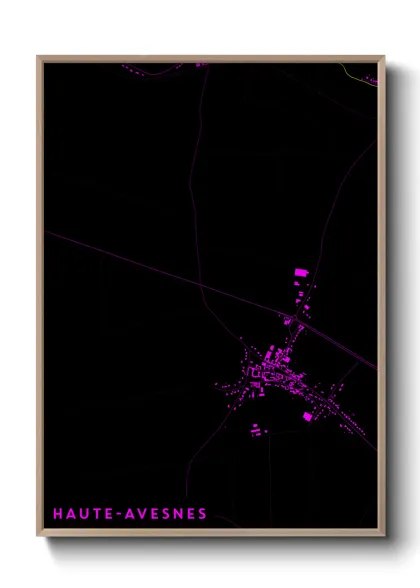 Une affiche de carte sur Haute-Avesnes