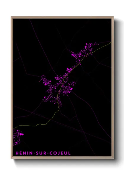 Une affiche de carte sur Hénin-sur-Cojeul