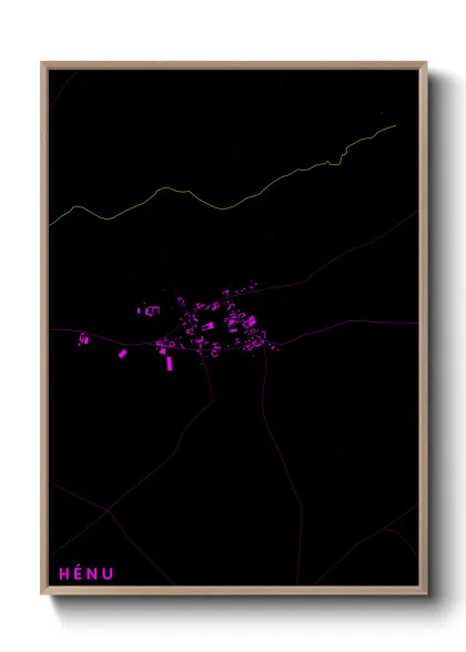 Une affiche de carte sur Hénu