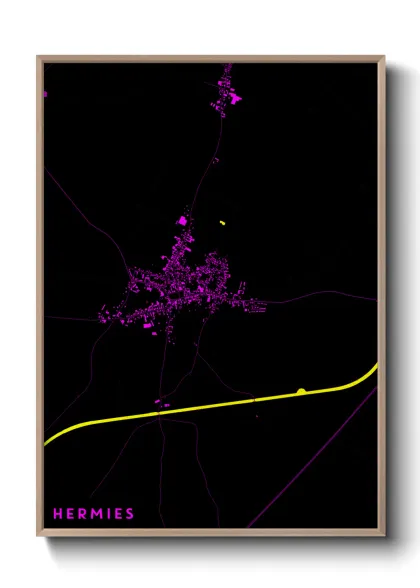Une affiche de carte sur Hermies