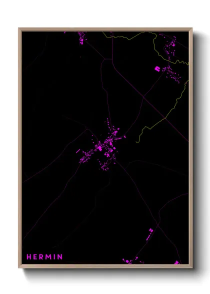 Une affiche de carte sur Hermin