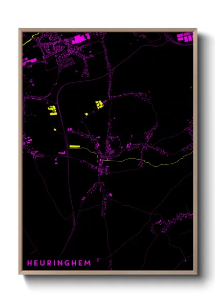 Une affiche de carte sur Heuringhem