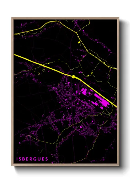 Une affiche de carte sur Isbergues