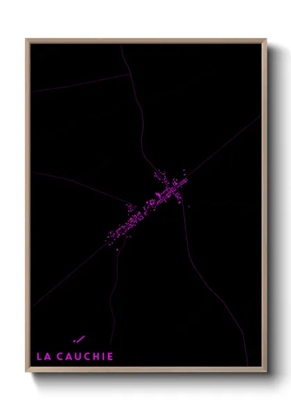 Une affiche de carte sur La Cauchie