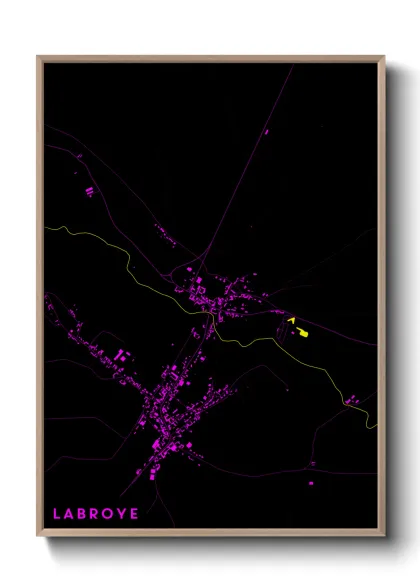 Une affiche de carte sur Labroye