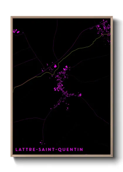 Une affiche de carte sur Lattre-Saint-Quentin