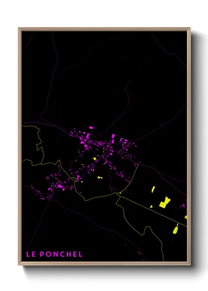 Une affiche de carte sur Le Ponchel